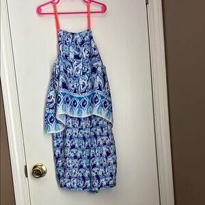 Lilly Pulitzer Blue and White Jumpsuit